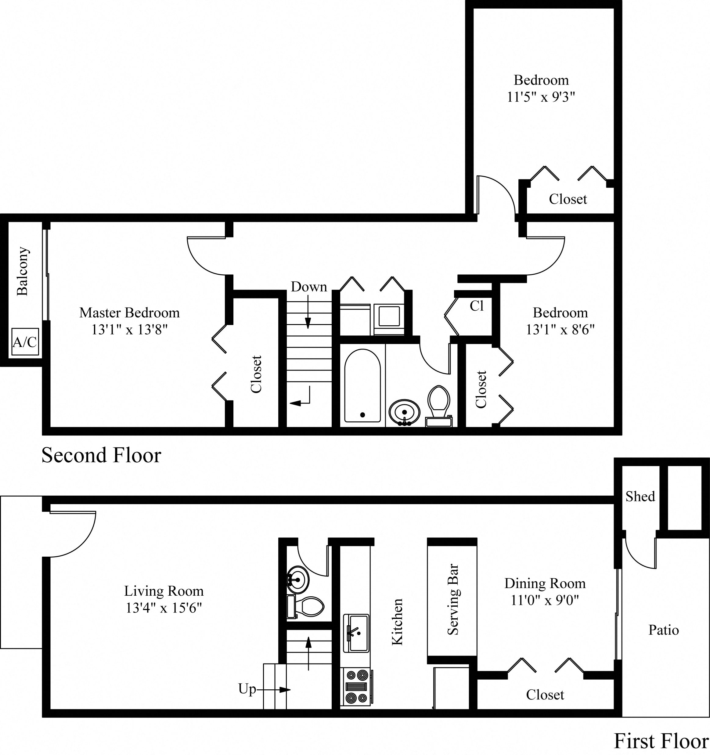 Mechanicsburg Three Bedroom Apartment Three Bed Apartment in Mechanicsburg, PA | Wesley Park Townhouses | Property Management, Inc.